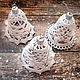 Set of Christmas bells knitted 3 pieces, Christmas decorations, Moscow,  Фото №1