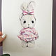 Bunny Teddy watercolor. Pictures. MaryVisArtGallery. Online shopping on My Livemaster.  Фото №2