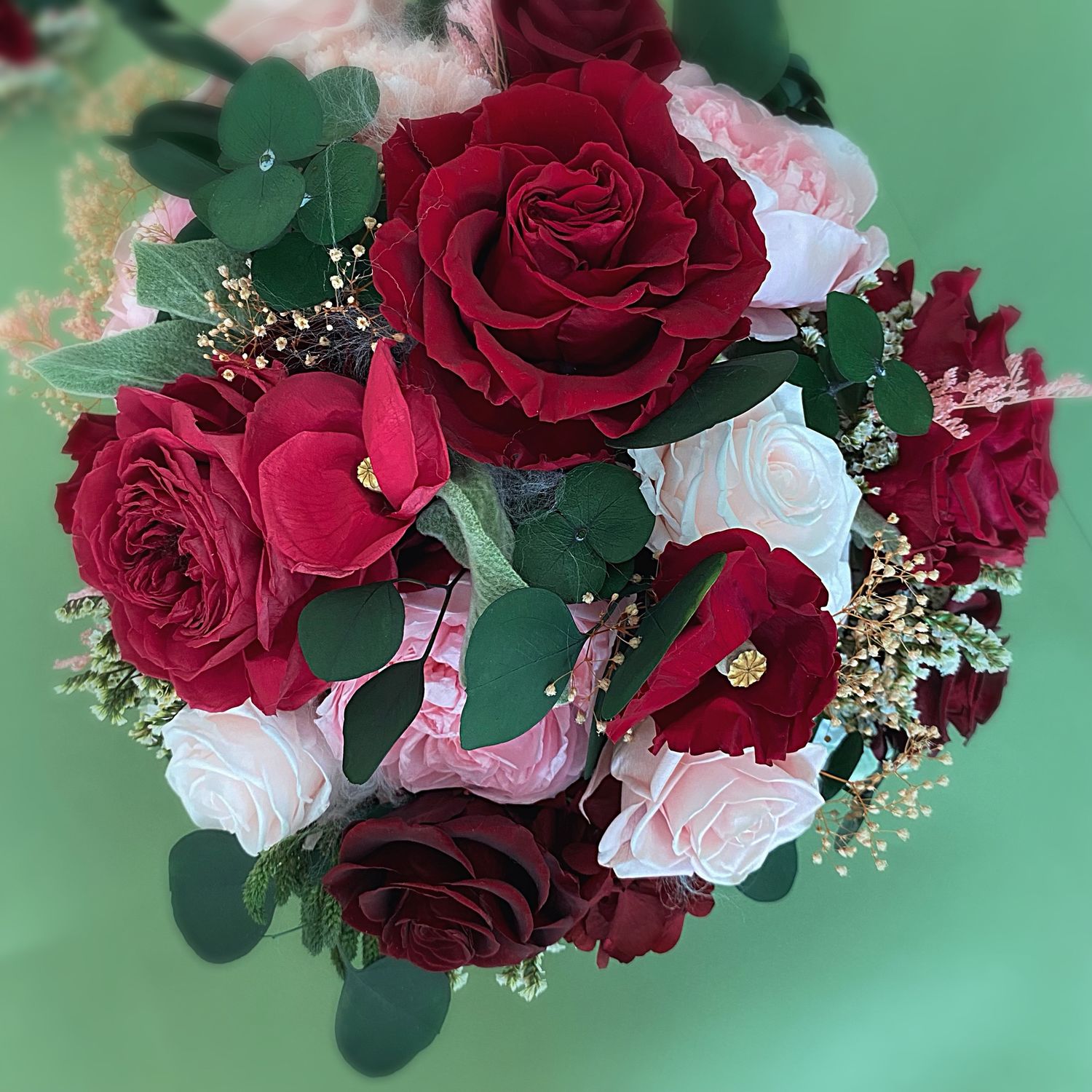Букет невесты с бордовыми пионами. Стабилизированный букет. в интернет ...