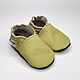 Soft sole baby shoes leather handmade infant gift kids olive ebooba. Footwear for childrens. ebooba. Online shopping on My Livemaster.  Фото №2