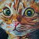 Oil painting red cat on black background on canvas. Pictures. Yulia Berseneva ColoredCatsArt. Online shopping on My Livemaster.  Фото №2