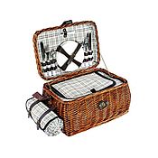 Дача и сад handmade. Livemaster - original item Dawn picnic basket (for 4 persons) with a blanket. Handmade.
