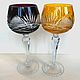 Wine glasses colored crystal Germany, Vintage glasses, Ramenskoye,  Фото №1