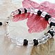Bracelet made of black spinel cube, rock crystal and 925 silver. Bead bracelet. marusjy. My Livemaster. Фото №6