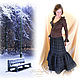 Skirt warm long 'Gray boho chic',wool,winter,autumn, Skirts, Mytishchi,  Фото №1