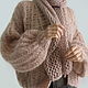 Кардиган из нежнейшего кид мохера в пудровом цвете. Кардиганы. The sweetest sweaters. Интернет-магазин Ярмарка Мастеров.  Фото №2