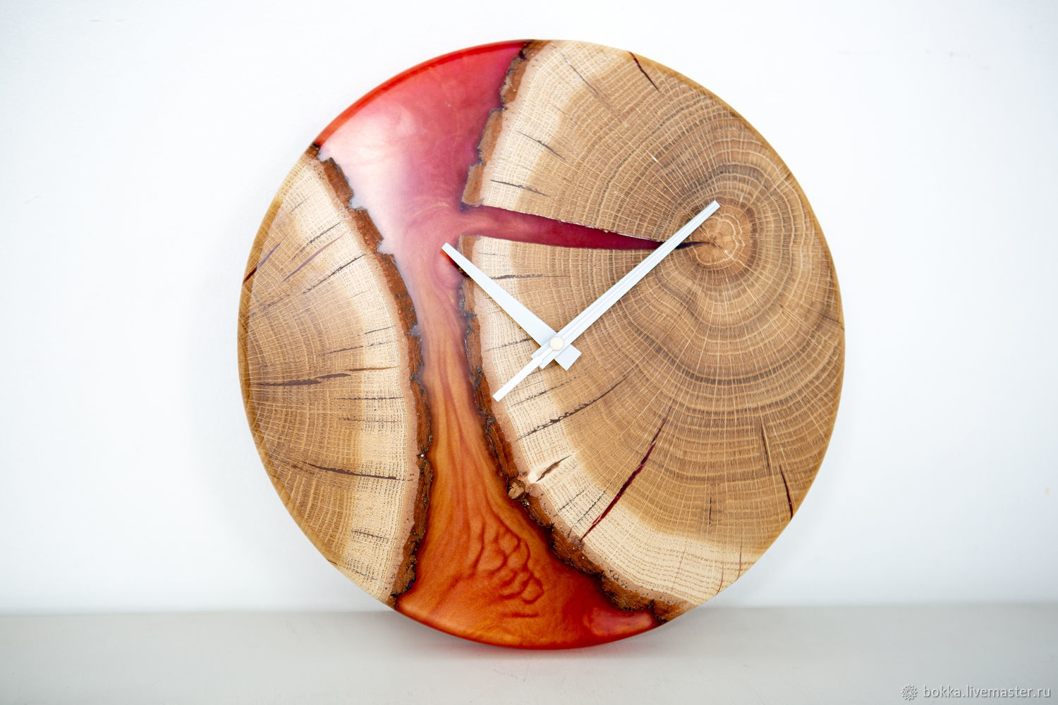 Часы настенные дерево эпоксидка
