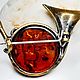 Заказать Брошь Тромбон. amber brooch. Ярмарка Мастеров. . Брошь-булавка Фото №3
