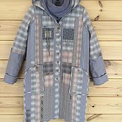 Одежда handmade. Livemaster - original item coat: Demi-season coat in Boho-eco style 
