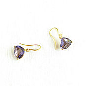 Украшения handmade. Livemaster - original item Purple earrings, purple stone earrings, lilac earrings. Handmade.