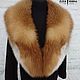 Removable fur collar - boa. It is made of a black Siberian fox of a large size. Juicy intense color, the fur is plastic, sparkling. The collar can be worn in several variations, spread on the shoulder