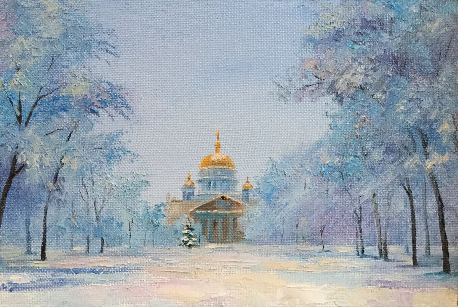 Зимний петербург детский рисунок