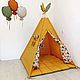 Детская палатка вигвам под заказ. Вигвам. Маргарита tipi_workshop. Интернет-магазин Ярмарка Мастеров.  Фото №2