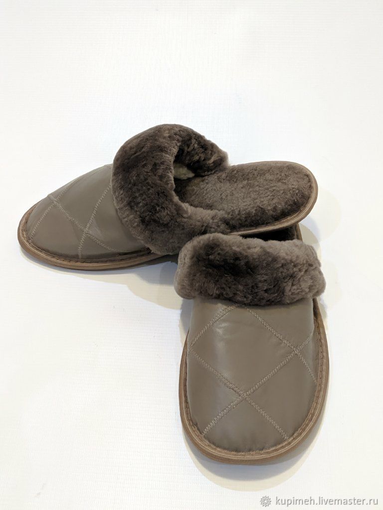 Men's Leather slippers, Slippers, Nalchik,  Фото №1