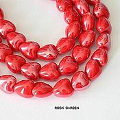 Материалы для творчества handmade. Livemaster - original item Ceramic Heart Bead (No№150). Handmade.