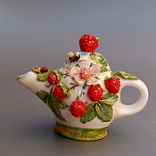 Сувениры и подарки handmade. Livemaster - original item Bell teapot with Raspberry decor