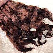 Материалы для творчества handmade. Livemaster - original item Natural hair for dolls (Mahogany). Handmade.