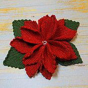 Цветы и флористика handmade. Livemaster - original item Flowers: Christmas star knit. Handmade.
