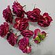 Розы темно розовые, 10 шт, Цветы сухие и стабилизированные, Краснодар,  Фото №1