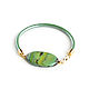 Order Designer green agate bracelet, leather bracelet with stone. Irina Moro. Livemaster. . Bead bracelet Фото №3