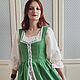 Dress in the style of Medieval green 'Clementine'. Cosplay costumes. Kupava - ethno/boho. My Livemaster. Фото №4