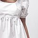 Платье белое с объемными рукавами. Платья. ELeNA. Интернет-магазин Ярмарка Мастеров.  Фото №2