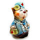 Ceramic figurine 'Cat Doctor'. Figurines. aboka. Online shopping on My Livemaster.  Фото №2