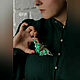 Brooch-pin: ' THE EMERALD PRINCE'. Brooches. House Of The Moon Dew. Online shopping on My Livemaster.  Фото №2