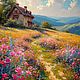 Картина маслом. Пейзаж, домик, Картины, Симферополь,  Фото №1