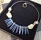 Necklace with kyanite and lemon quartz, Necklace, Moscow,  Фото №1
