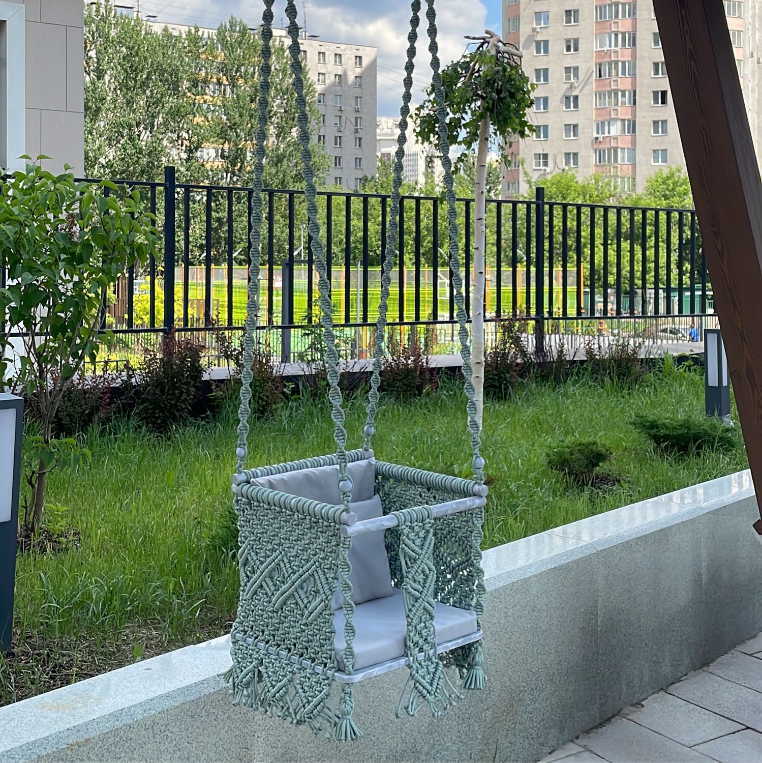 Качель макраме детская купить в интернет-магазине Ярмарка Мастеров по ...