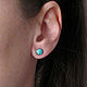 Order Stud earrings with turquoise, turquoise earrings, earrings as a gift. Irina Moro. Livemaster. . Stud earrings Фото №3