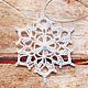 White snowflake 10 cm crocheted 1B/3. Christmas decorations. BarminaStudio (Marina)/Crochet (barmar). My Livemaster. Фото №4