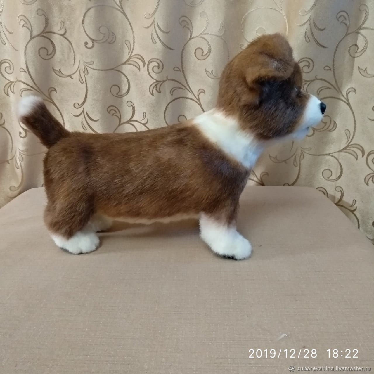 realistic stuffed corgi