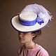 Sombrero de paja retro de las mujeres. Subculture Attributes. Felt Hats Shop. Интернет-магазин Ярмарка Мастеров.  Фото №2