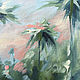 Bali oil painting 30 x 40 cm palm trees. Pictures. Viktorianka. My Livemaster. Фото №4