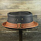 Кожаная шляпа порк пай PPH-15. Шляпы. Bluggae Custom Headwear. Интернет-магазин Ярмарка Мастеров.  Фото №2