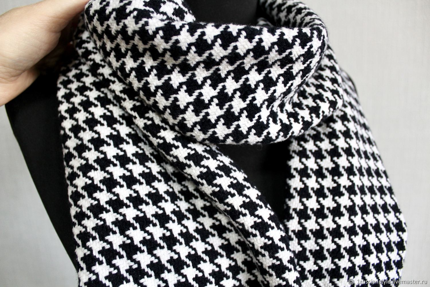 Woven scarf. Merino-cashmere-silk, Scarves, Aprelevka,  Фото №1