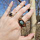 Кольцо из дерева с голубым лабрадором. Кольцо размер 20. Кольца. WooIIy Wood  украшения из дерева. Ярмарка Мастеров.  Фото №6