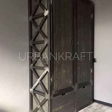 Распашной шкаф в стиле лофт. Urban Craft/Городское Ремесло. Мебель ручной работы - Ярмарка Мастеров Мебель ручной работы. Ярмарка Мастеров - ручная работа Распашной шкаф в стиле лофт. Handmade.