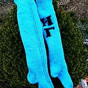 Аксессуары handmade. Livemaster - original item .  Personalized knee socks.Knee socks with initials. Handmade.