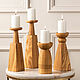 Ash candlestick in natural color, 21 cm. Candlesticks. Foxwoodrus. My Livemaster. Фото №4