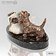 Bronze dog Terrier with calcite and pyrite on March 8. Figurines. Miner premium - Ltd Moscow (mineralpremium). Online shopping on My Livemaster.  Фото №2
