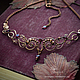 Collar de gargantilla de cobre Con collar de granate delicado adorno de cuello Redondo, Necklace, Ulan-Ude,  Фото №1