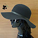 Stylish wide-brimmed hat of felt with a soft brim. Graphite. VK-82. Hats1. Mishan (mishan). My Livemaster. Фото №6