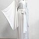 Satin silk robe, white satin robe, long satin robe, Negligee & Lingerie, Kiev,  Фото №1