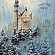 Watercolor painting drawing LUDWIG's CASTLE, Pictures, Moscow,  Фото №1
