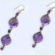 Earrings with natural amethyst and charoite. One of the possible options to complement these beads.