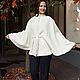 Lined coat poncho - white, Ponchos, Moscow,  Фото №1