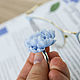Blue peony ring, polymer clay, sky blue. Rings. Studio Flower Jewelry (studioflowernn). Online shopping on My Livemaster.  Фото №2